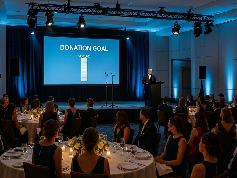 renting av for fundraisers and galas