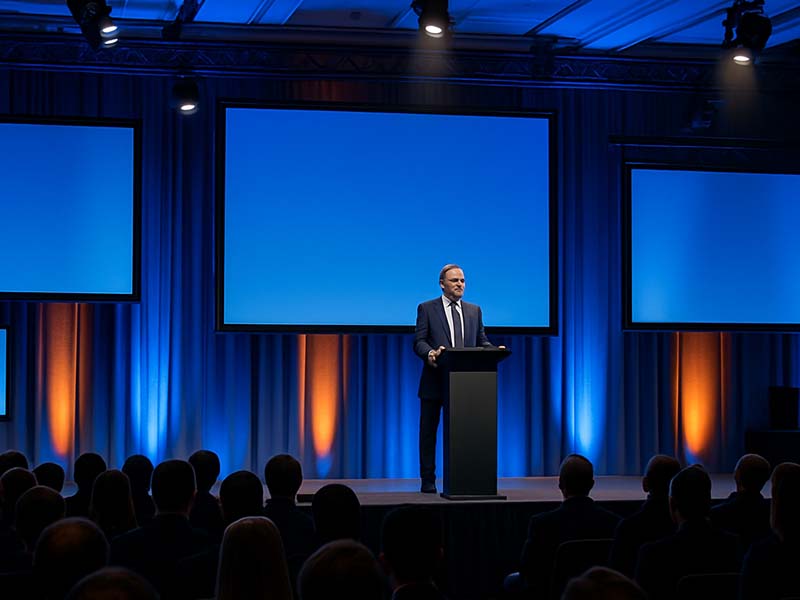 stage lighting rentals for business events